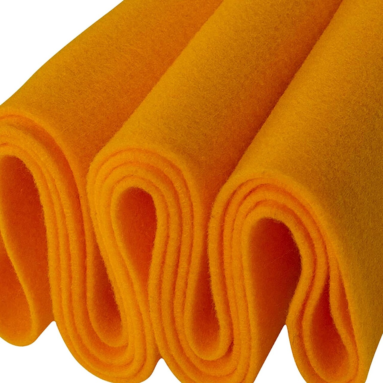 FabricLA Craft Felt Fabric - 18 X 18 Inch Wide & 1.6mm Thick Felt Fabric  - Mango A003 - Use This Soft Felt for Crafts - Felt Material Pack